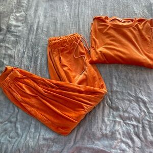 Velvety Orange Tracksuit